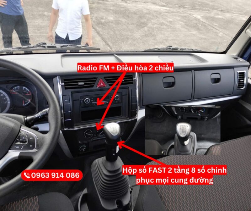 Đồng Vàng NS700 Thùng Bạt 5m, 8 Tấn, Hộp Số 2 Tầng 8 Cấp